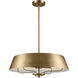Luella 4 Light 22 inch Brushed Natural Brass Pendant Ceiling Light