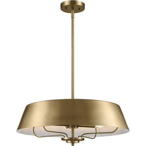 Luella 4 Light 22 inch Brushed Natural Brass Pendant Ceiling Light