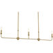 Pallas 3 Light 4.5 inch Brushed Natural Brass Chandelier Ceiling Light