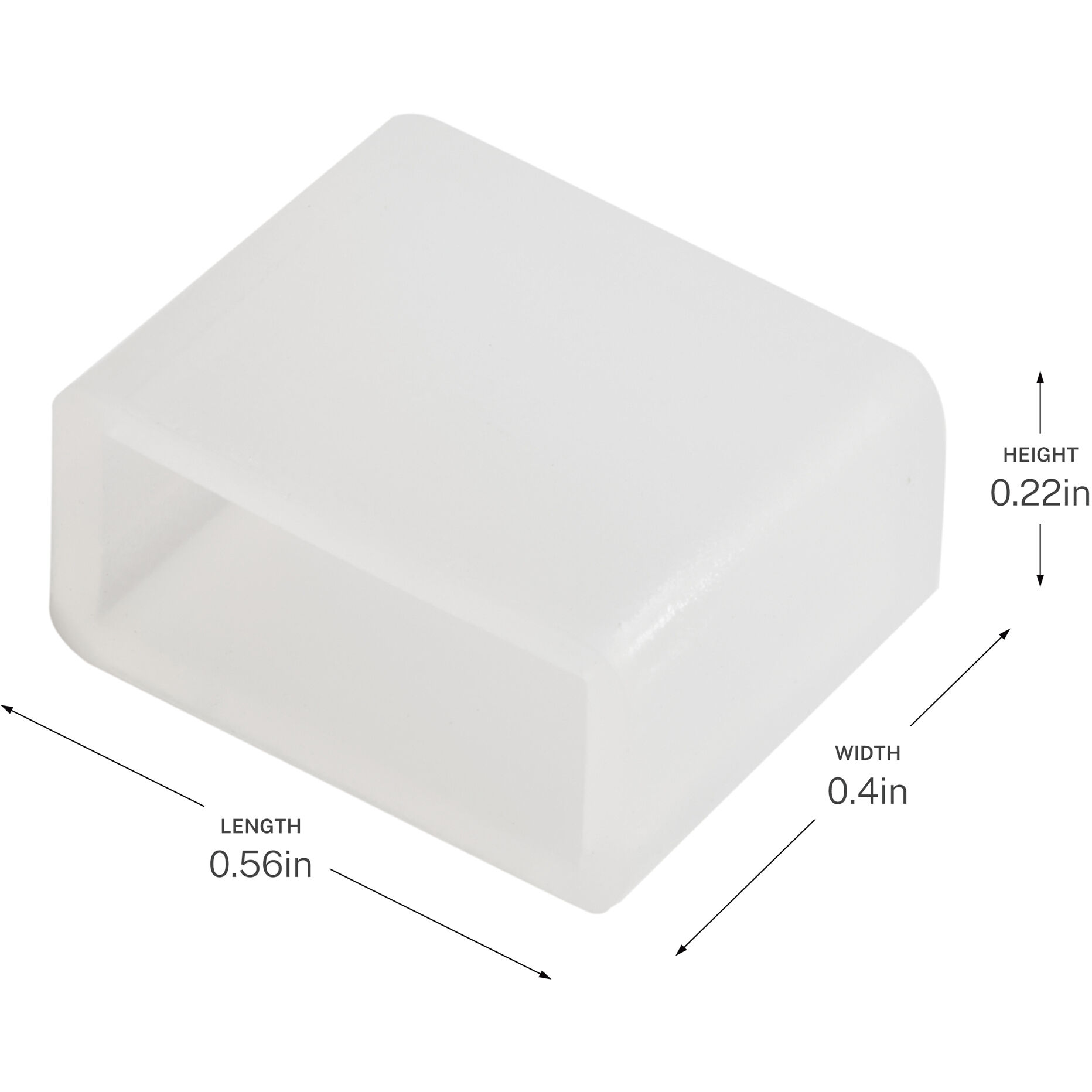 Wet Clear 0.56 inch End Cap