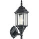 Chesapeake 1 Light 17 inch Black Outdoor Wall in Clear Beveled Glass, Medium