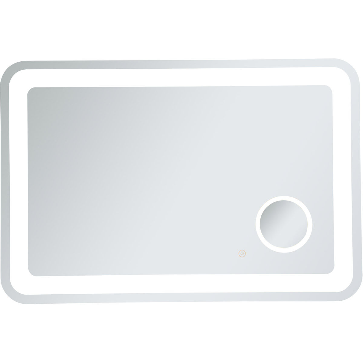 Lux 40 X 27 inch Glossy White Lighted Wall Mirror