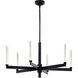 Sycara LED Black Chandelier Ceiling Light, 1 Tier Medium