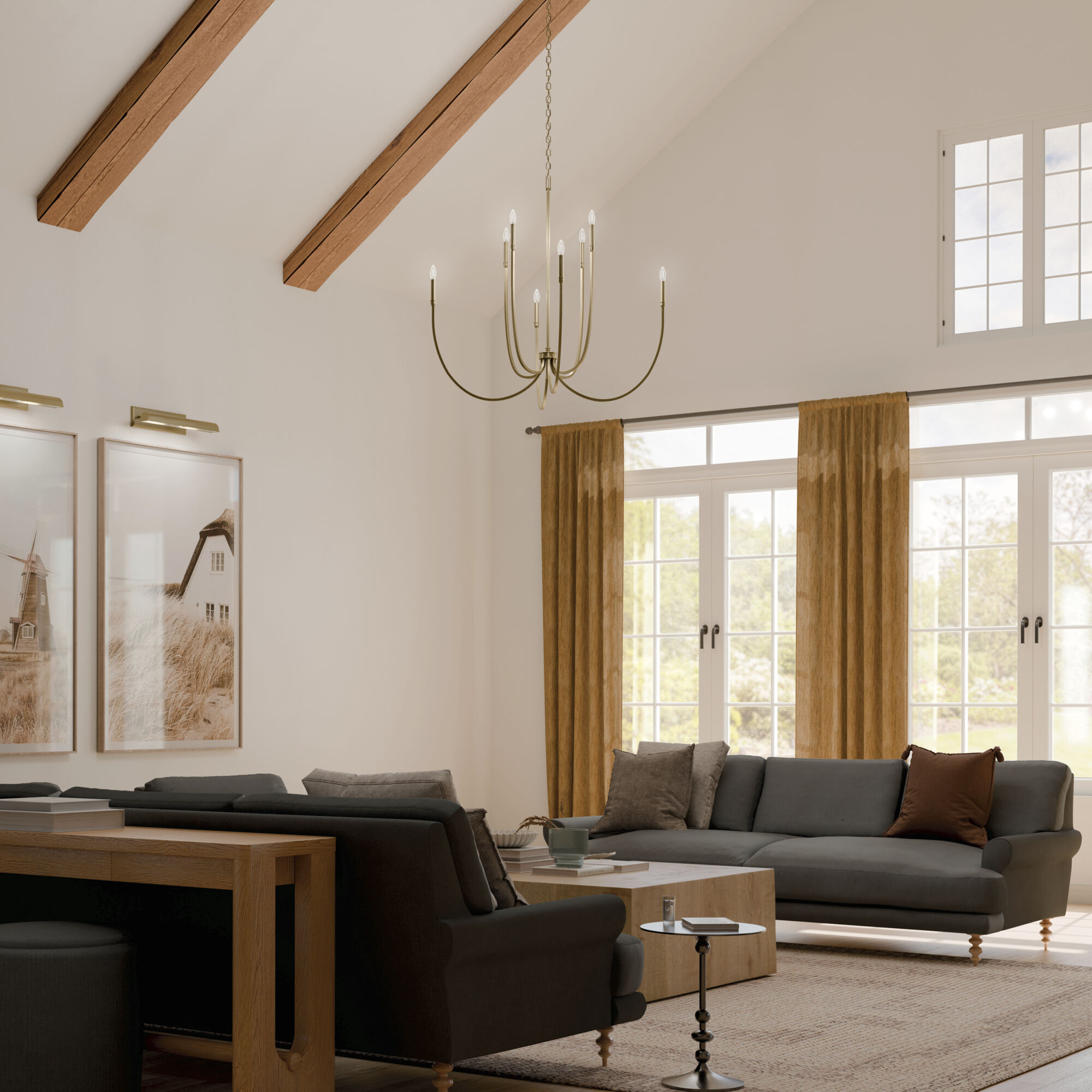 Kichler 52699CPZ Malene 8 Light Champagne Bronze Chandelier