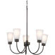 Erma 5 Light Olde Bronze Chandelier Ceiling Light, Medium, 1 Tier