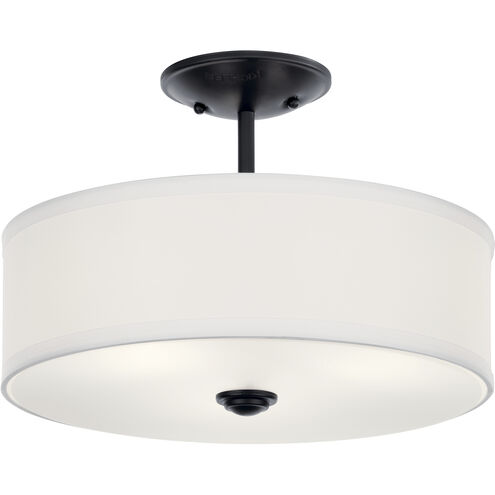 Shailene 3 Light 14 inch Black Semi Flush Mount Ceiling Light