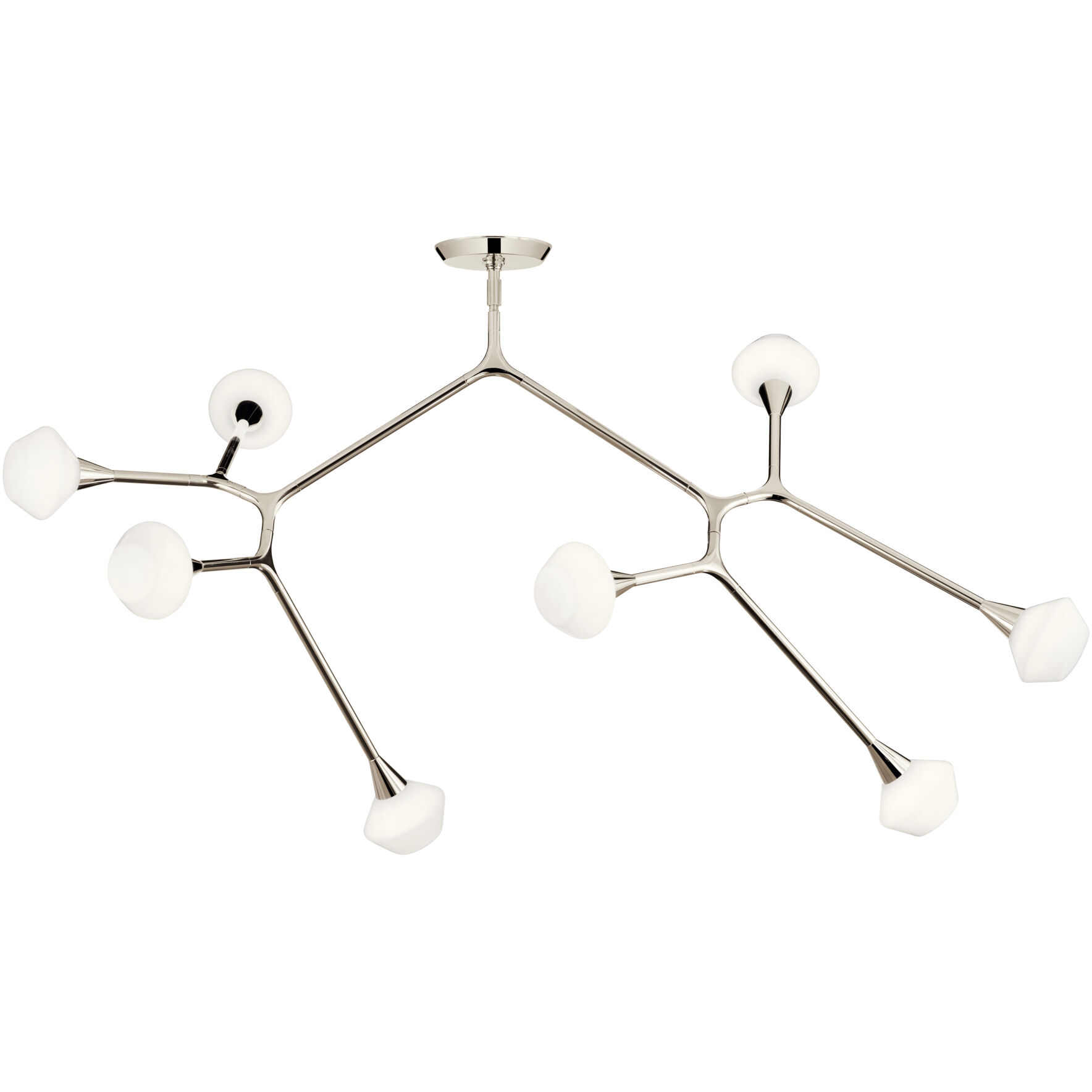Cassius 8 Light 32 inch Polished Nickel Chandelier Ceiling Light, Convertible