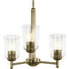 Shailene 3 Light Natural Brass Mini Chandelier Ceiling Light