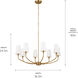 Adeena 8 Light 36.5 inch Brushed Natural Brass Chandelier Ceiling Light