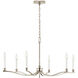 Malene 6 Light Polished Nickel Chandelier Ceiling Light, 1 Tier Small
