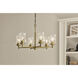 Winslow 6 Light Natural Brass Chandelier Ceiling Light, 1 Tier, Large