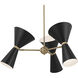 Phix LED 30.75 inch Champagne Bronze with Black Chandelier Ceiling Light in Brushed Gold and Champagne Bronze