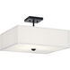 Shailene 3 Light 18 inch Black Semi Flush Mount Ceiling Light
