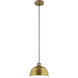 Zailey 1 Light 12 inch Natural Brass Pendant Ceiling Light