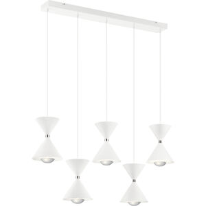 Kordan LED 8 inch Matte White Chandelier Linear (Single) Ceiling Light