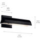 Carston 1 Light 12.25 inch Black Wall Sconce Wall Light