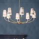 Adeena 8 Light 36.5 inch Brushed Natural Brass Chandelier Ceiling Light