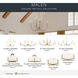 Malen LED 15.5 inch Champagne Bronze Semi Flush Mount Ceiling Light