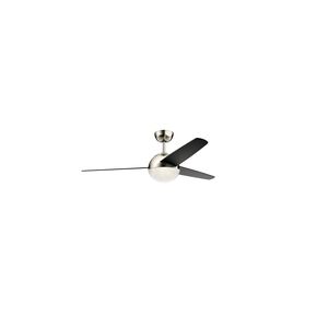Bisc 56 inch Polished Nickel with Silver Blades Ceiling Fan in Crushed Crystal