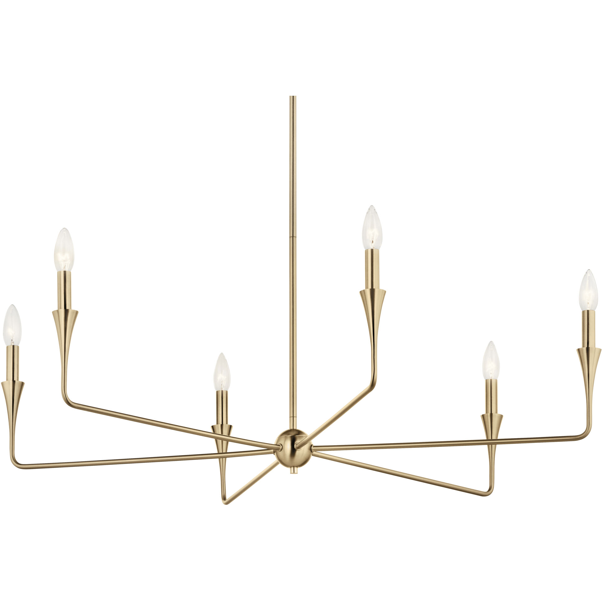 Alvaro 6 Light Champagne Bronze Chandelier Ceiling Light, 1 Tier Medium