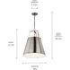 Etcher 2 Light Classic Pewter Pendant Ceiling Light