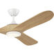 Mylo 60 inch Matte White with White Maple Blades Ceiling Fan