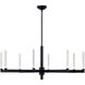 Sycara LED Black Chandelier Ceiling Light, 1 Tier Large
