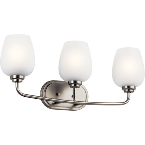 Valserrano 3 Light 24 inch Brushed Nickel Wall Mt Bath 3 Arm Wall Light