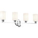 Gioe 4 Light 32.25 inch Chrome Vanity Light Wall Light
