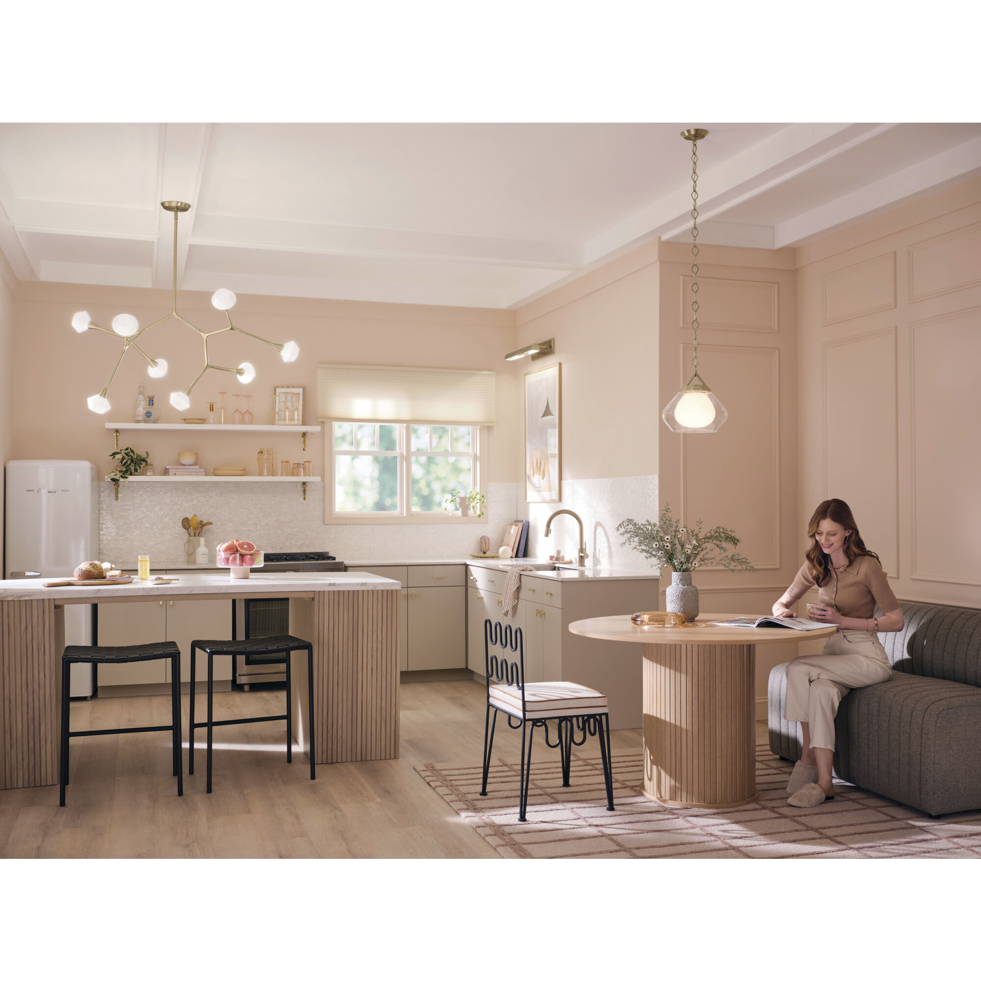 Cassius 8 Light 26.5 inch Champagne Bronze Chandelier Ceiling Light, Convertible