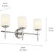 Ali 3 Light 23.25 inch Polished Nickel Bath Vanity Light Wall Light