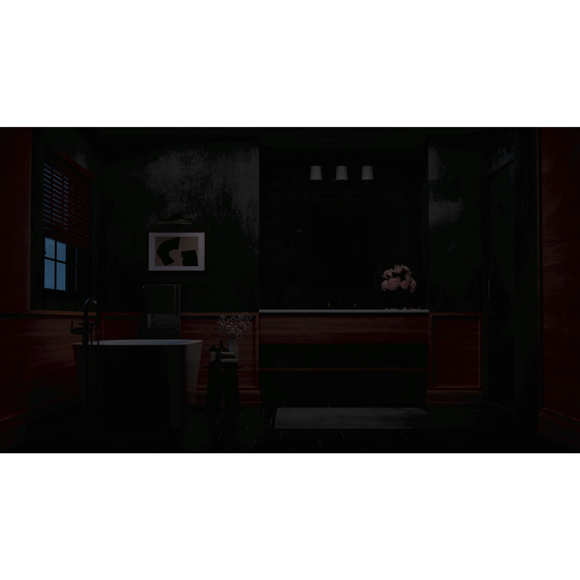 Adani 3 Light 24 inch Polished Nickel Bath Bracket Wall Light, 3 Arm