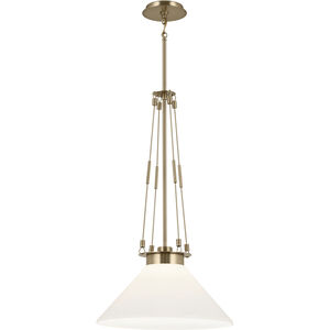 Albers LED 18.25 inch Champagne Bronze Pendant Ceiling Light in Brushed Gold and Champagne Bronze