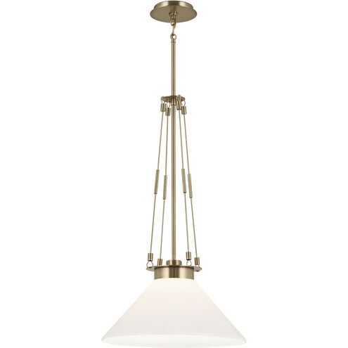 Albers LED 18.25 inch Muted Brushed Gold Pendant Ceiling Light in Brushed Gold and Champagne Bronze