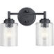 Winslow 2 Light 13 inch Black Wall Mt Bath 2 Arm Wall Light