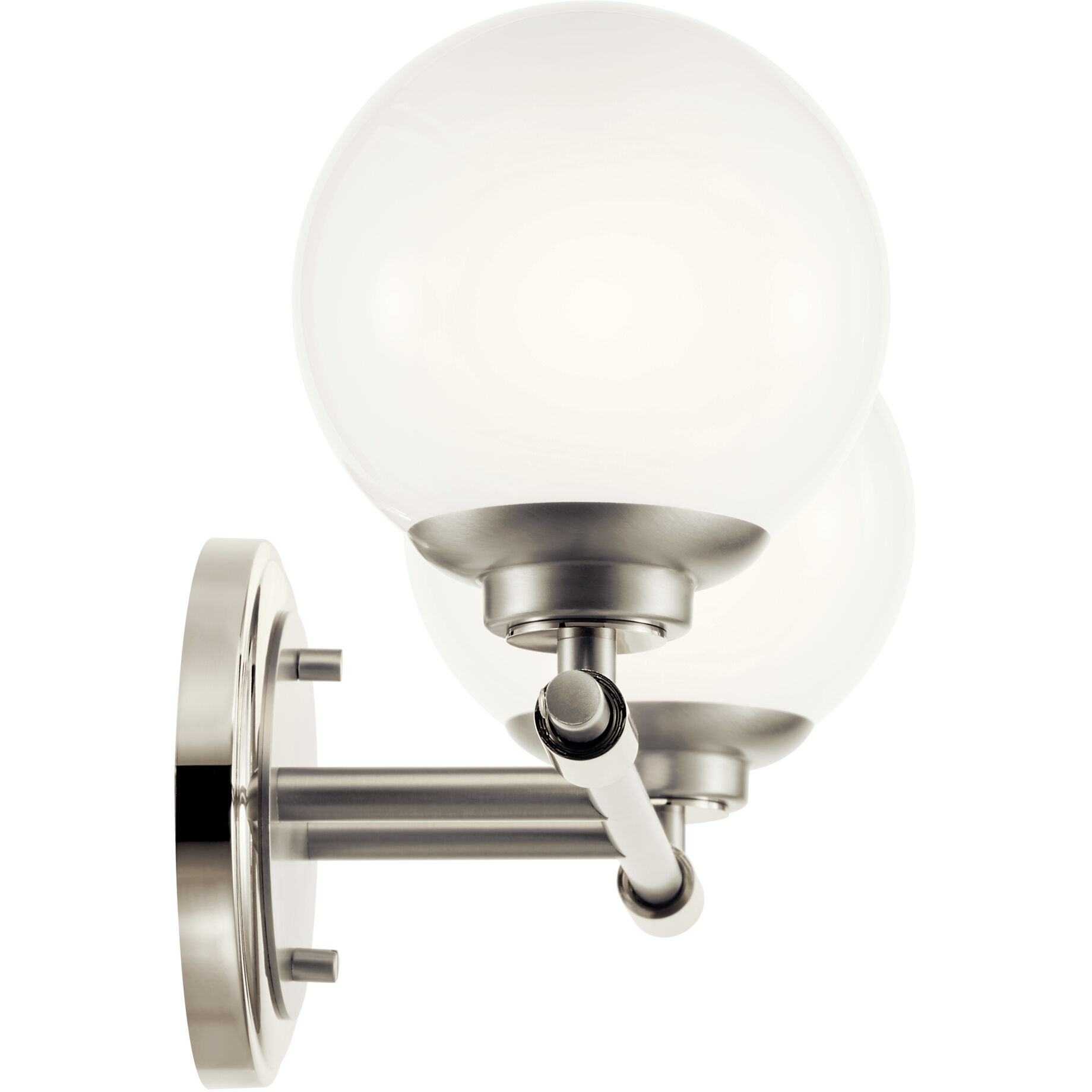 Benno 2 Light 14.75 inch Polished Nickel Bath Bracket Wall Light, 2 Arm