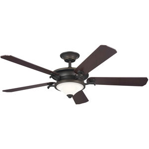 Rise 60 inch Olde Bronze with Gold Highlights with Walnut Blades Ceiling Fan