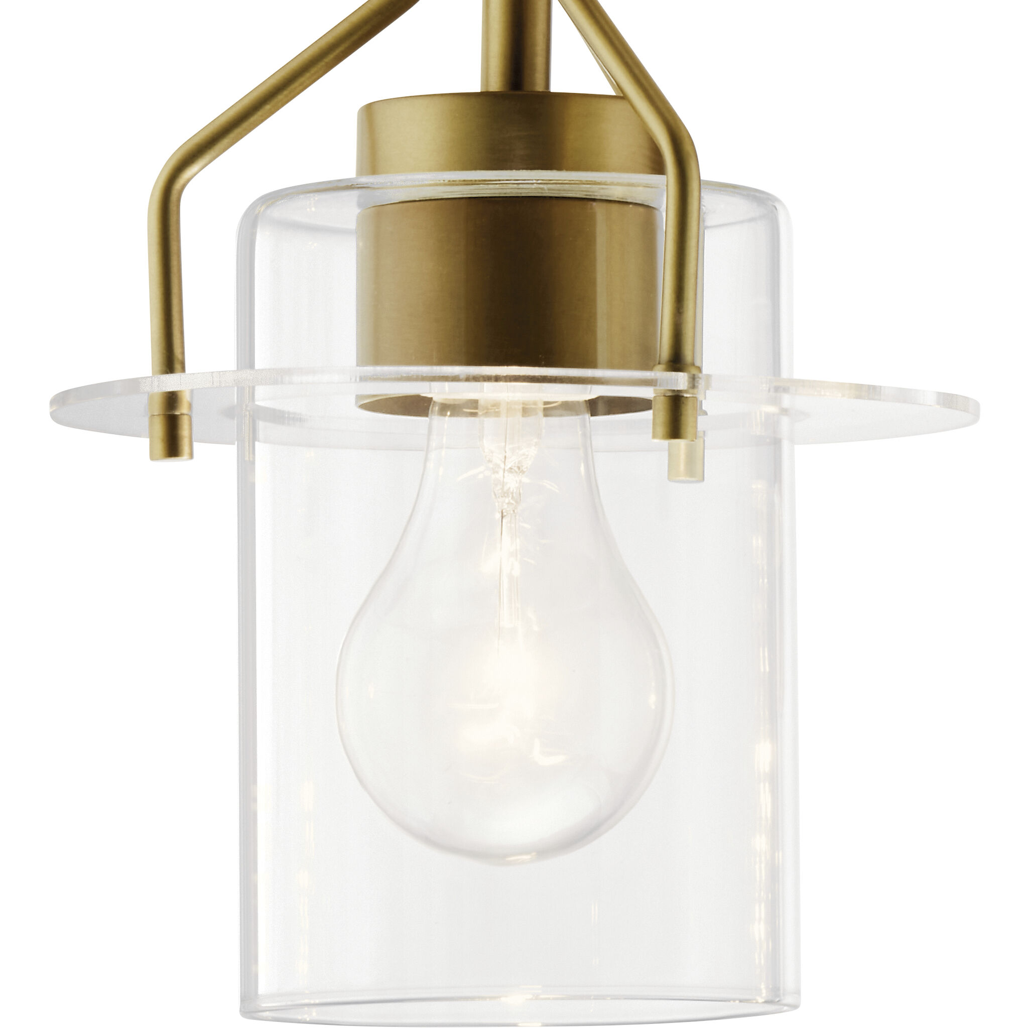 Everett 4 Light 34.25 inch Brushed Brass Bath Vanity Light Wall Light