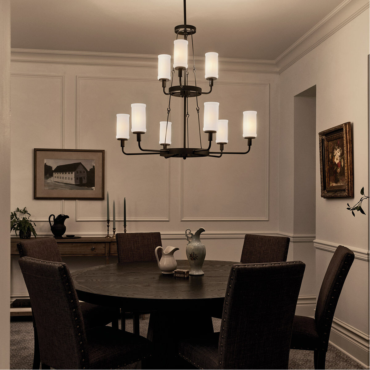 Homestead Vetivene 9 Light 40 inch Textured Black Chandelier Ceiling Light, Vetivene