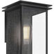 Arkville 1 Light 10 inch Textured Black Outdoor Wall Light, Small