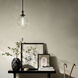 Laria 1 Light Black Pendant Ceiling Light in Clear