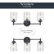 Winslow 3 Light 22 inch Black Wall Mt Bath 3 Arm Wall Light