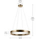 Larousse LED Champagne Bronze Chandelier Ceiling Light