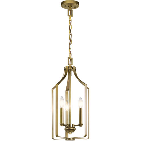 Morrigan 3 Light 10 inch Natural Brass Indoor Lantern Pendants Ceiling Light