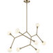 Cassius 8 Light 26.5 inch Champagne Bronze Chandelier Ceiling Light, Convertible