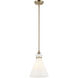 Laria 1 Light Champagne Bronze Pendant Ceiling Light in Opal