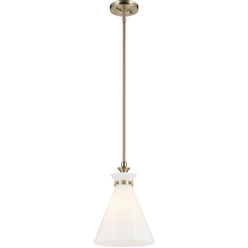 Laria 1 Light Champagne Bronze Pendant Ceiling Light in Opal