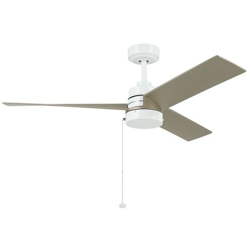 Spyn Lite 52 inch White with Silver Blades Ceiling Fan