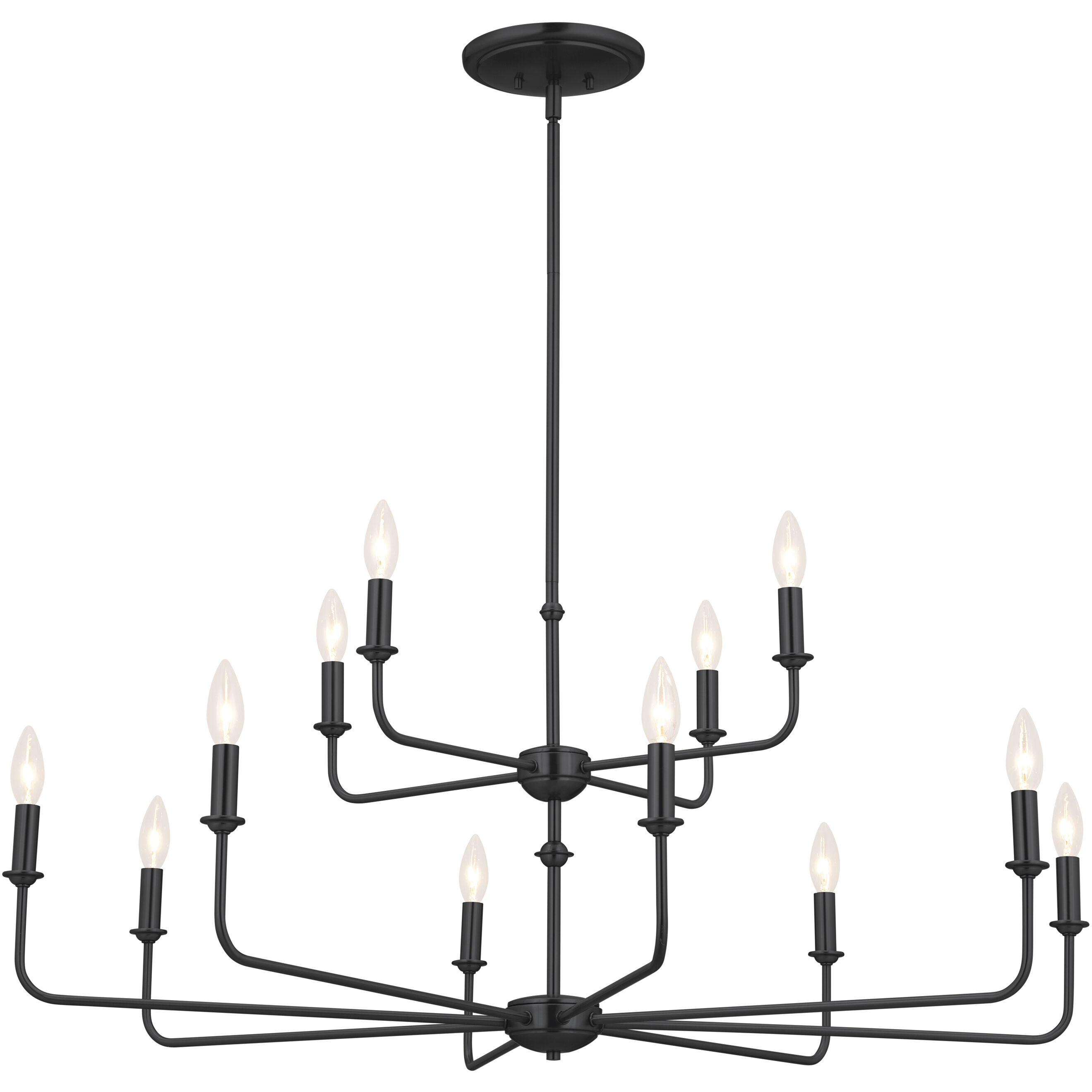 Pallas 12 Light 42.75 inch Black Chandelier Ceiling Light