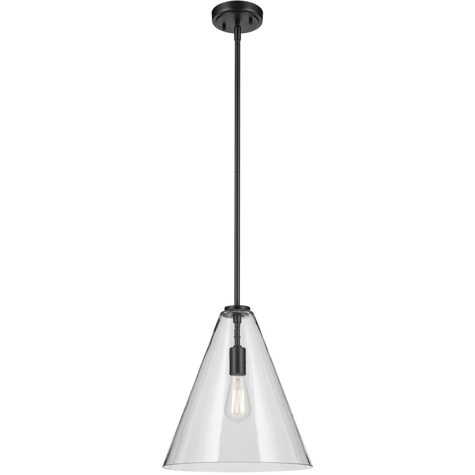 Everly 1 Light Black Pendant Ceiling Light